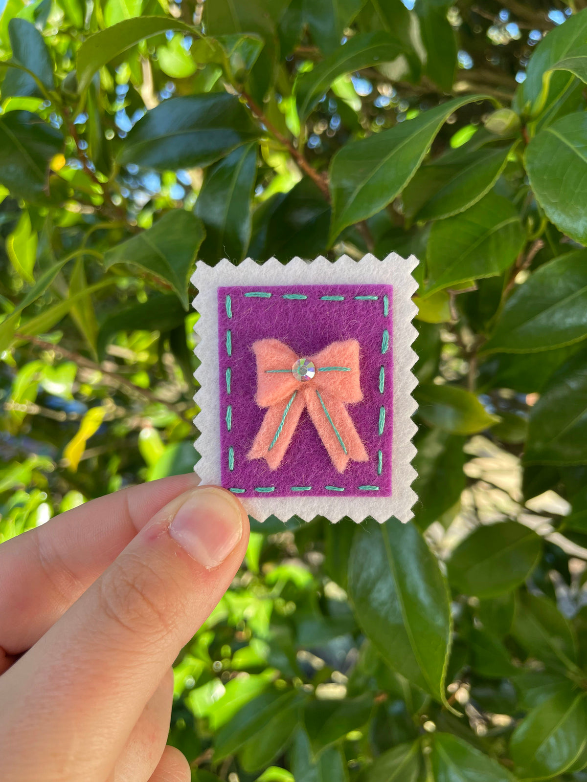 Coquette Bow Stamp Pin