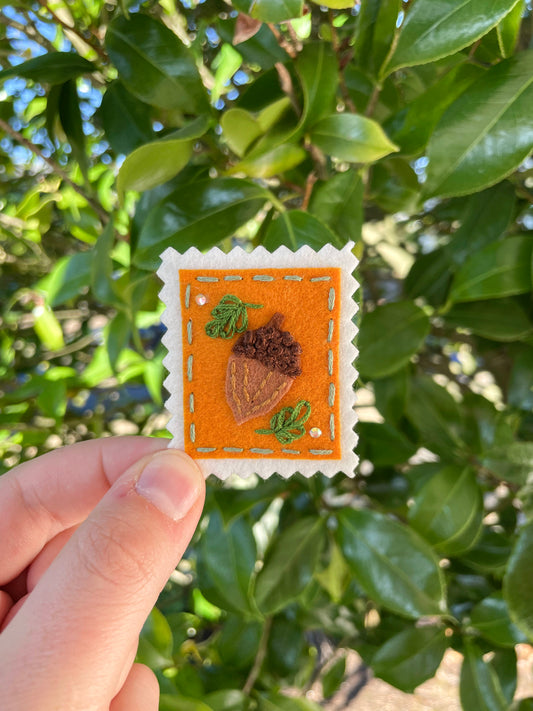 Acorn Stamp Pin