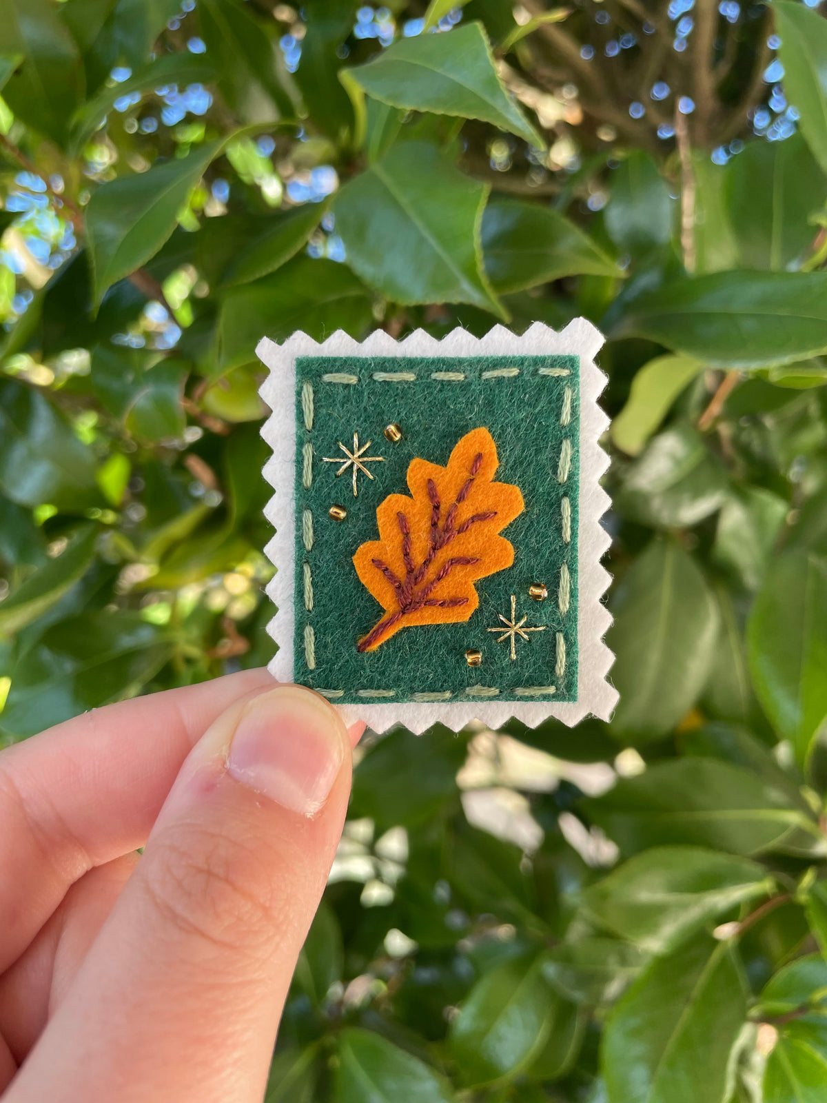 Oak Leaf Stamp Pin