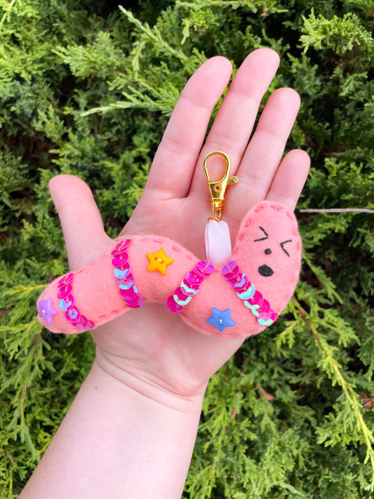 Lil Worm Plush Keychain